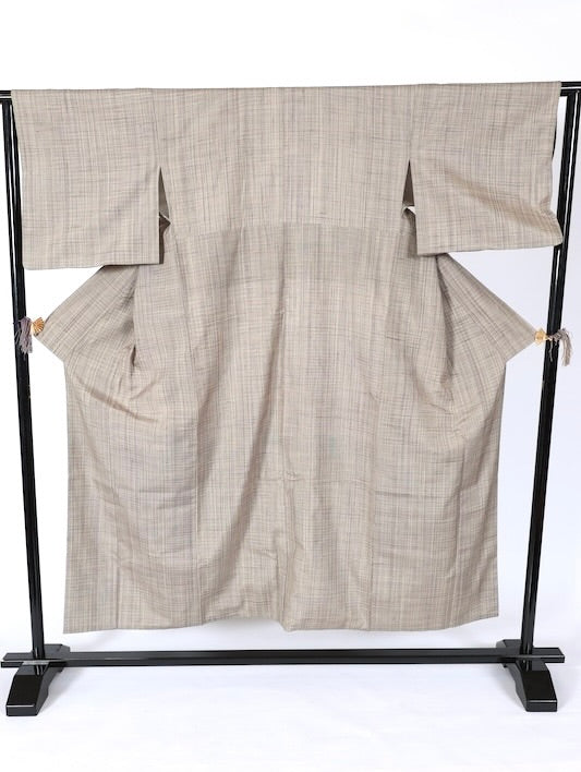 Japanese kimono used <Tsumugi> Msize silk 100% /T584