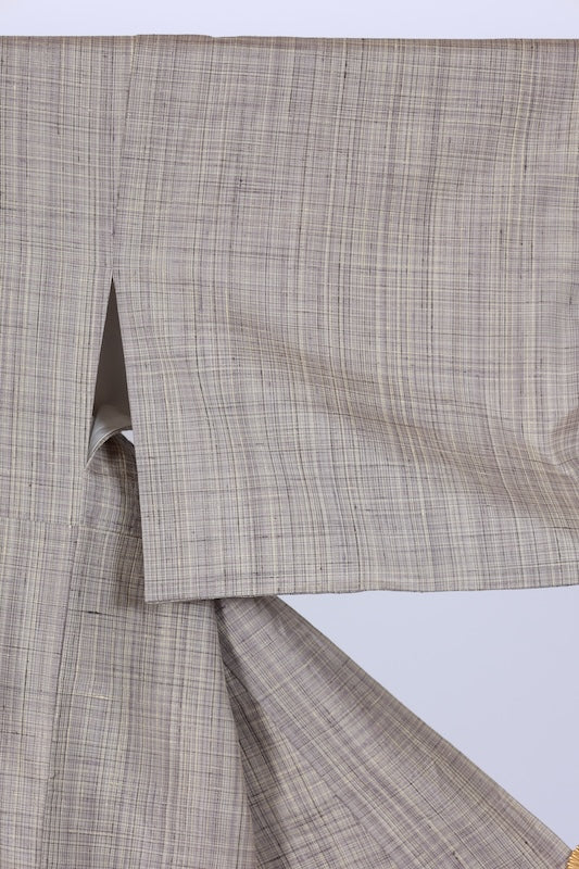 Japanese kimono used <Tsumugi> Msize silk 100% /T584