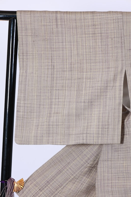 Japanese kimono used <Tsumugi> Msize silk 100% /T584