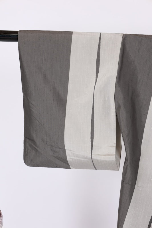 Japanese kimono used <Tsumugi> Msize silk 100% /T568