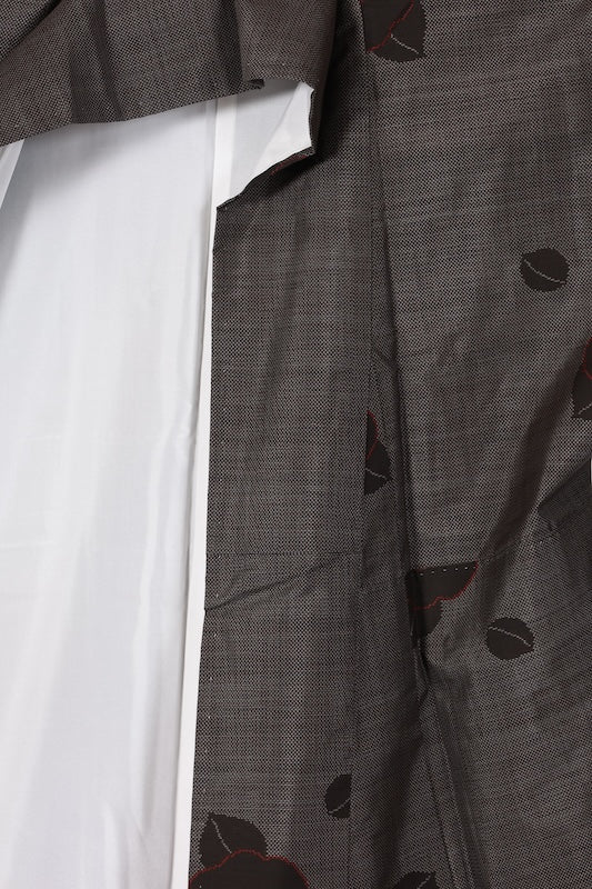 Japanese kimono used <Tsumugi> Msize silk 100% /T585