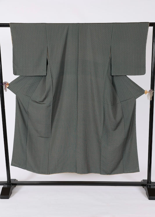 Japanese kimono Unused <Komon> Ssize silk 100% /T663