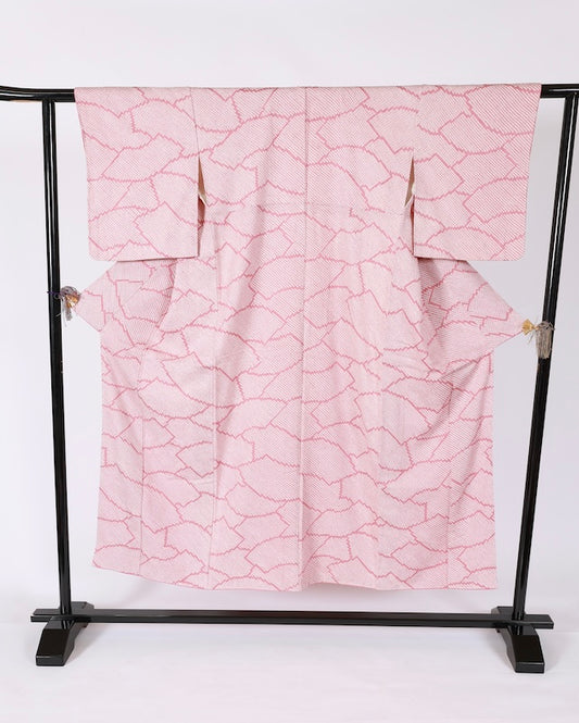 Japanese kimono used <Komon> Msize silk 100% /T657