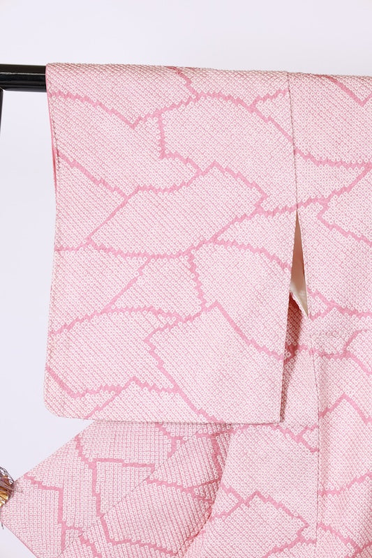 Japanese kimono used <Komon> Msize silk 100% /T657