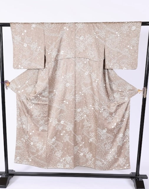 Japanese kimono used <Komon> Msize silk 100% /T669