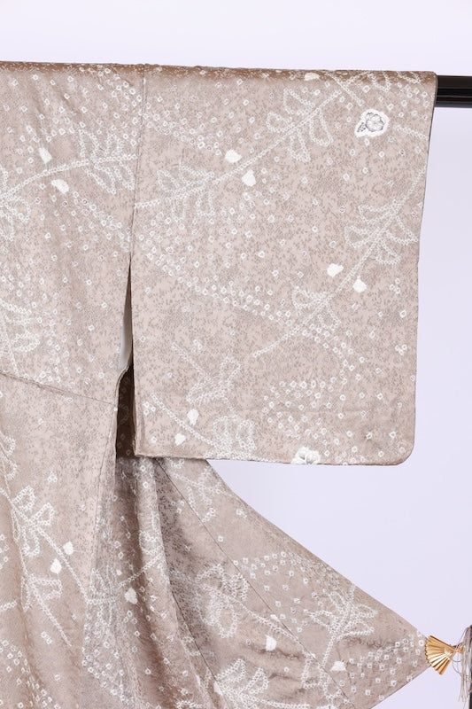 Japanese kimono used <Komon> Msize silk 100% /T669