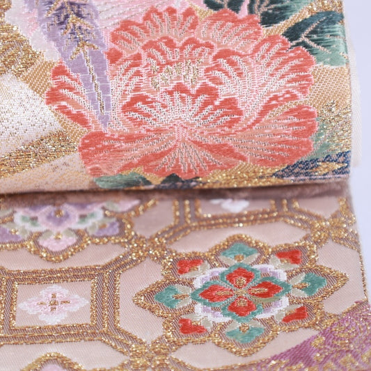 Japanese kimono sash belt used(fukuroobi)silk100%/G40