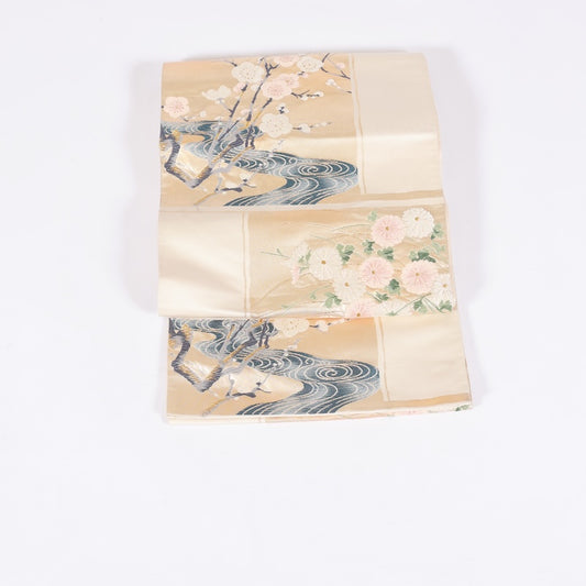 Japanese kimono sash belt used(fukuroobi)silk100%/G35