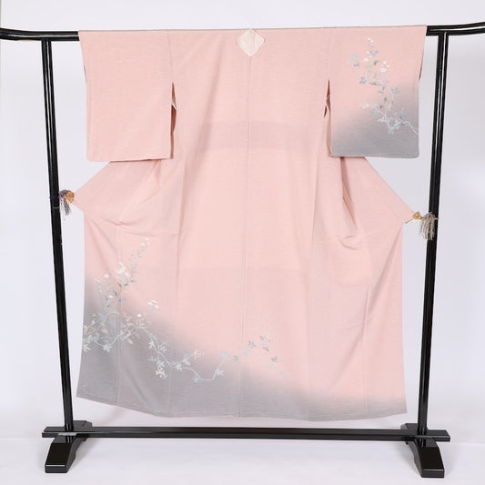 Japanese kimono Unused <houmongi> Msize silk 100% /T656