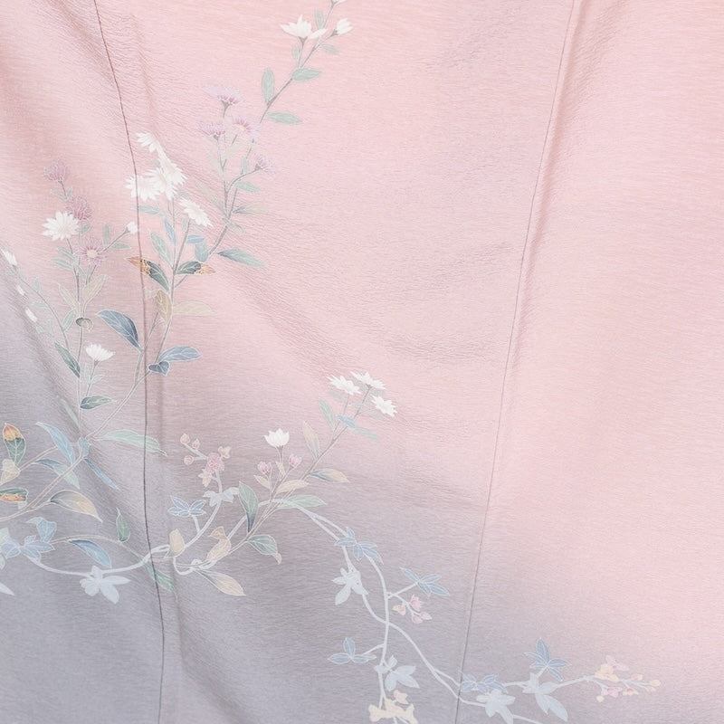 Japanese kimono Unused <houmongi> Msize silk 100% /T656