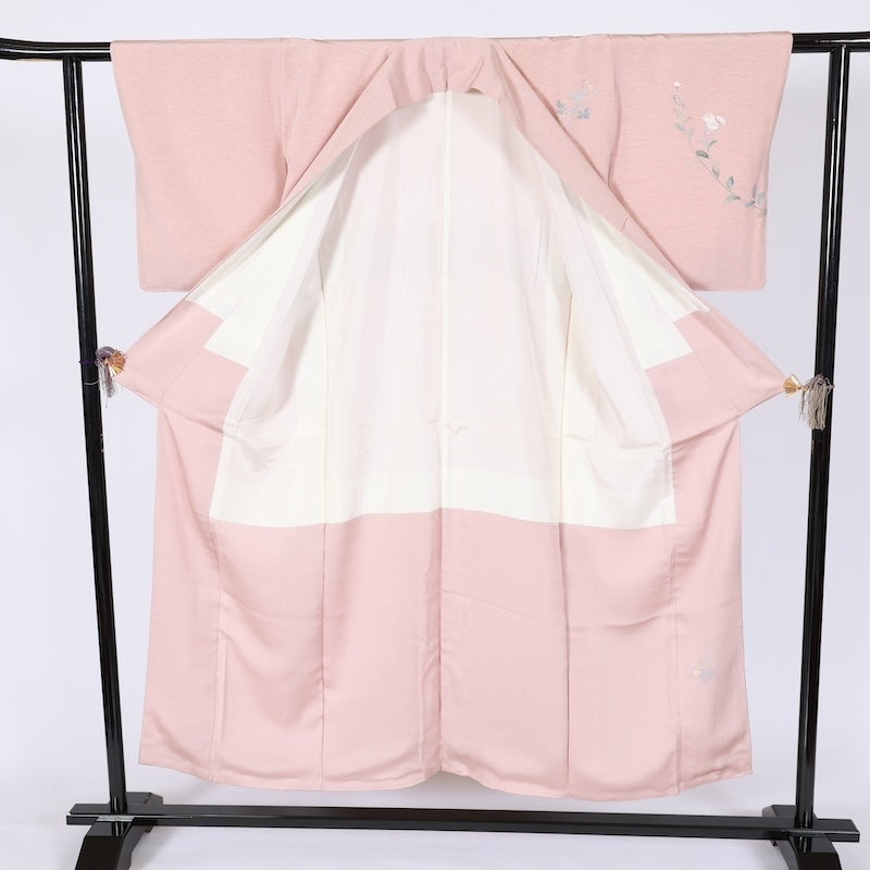 Japanese kimono Unused <houmongi> Msize silk 100% /T656
