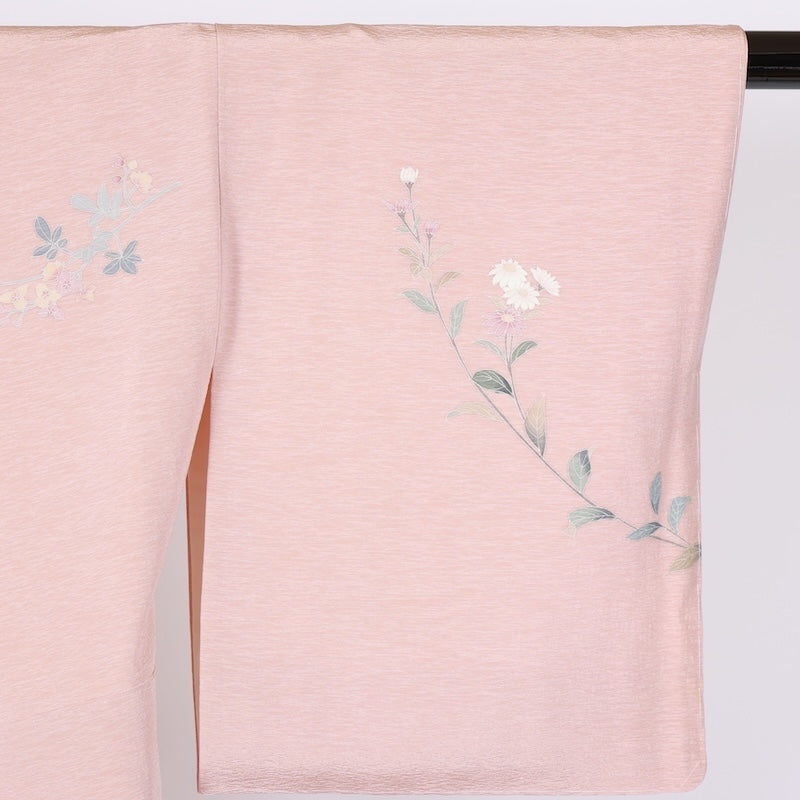 Japanese kimono Unused <houmongi> Msize silk 100% /T656