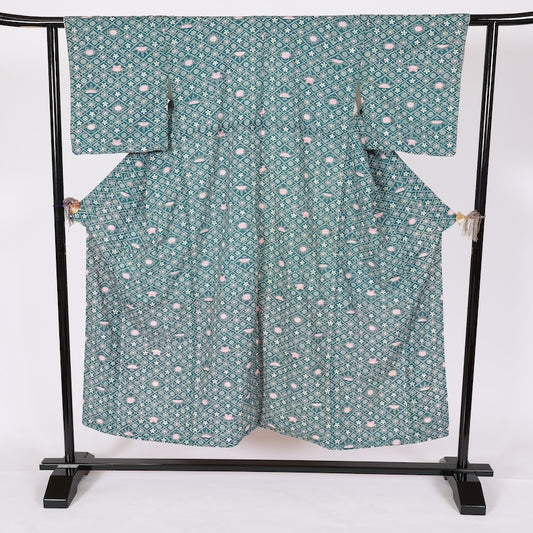 Japanese kimono Unused <Komon> Ssize /T654