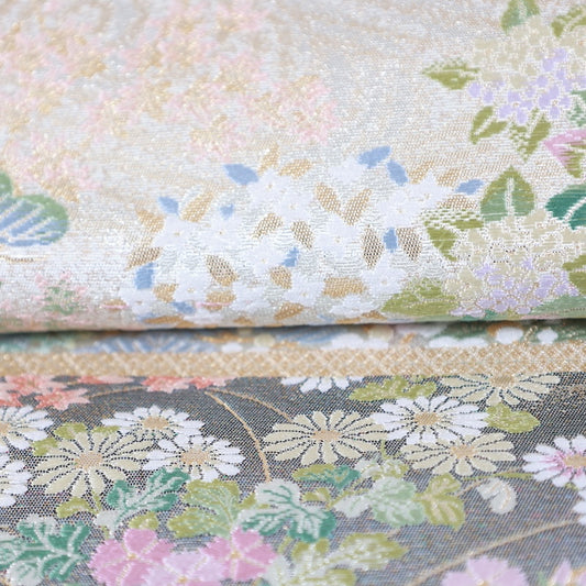 Japanese kimono sash belt used(fukuroobi)silk100%/G24