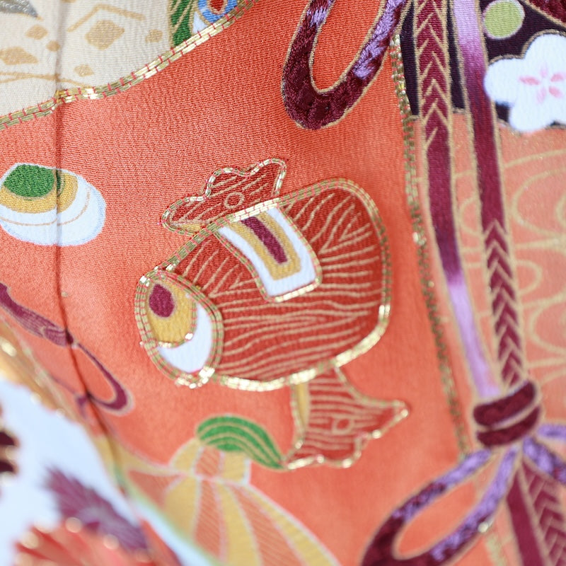 Japanese kimono (Kurotomesode) M-size 100% silk /G42