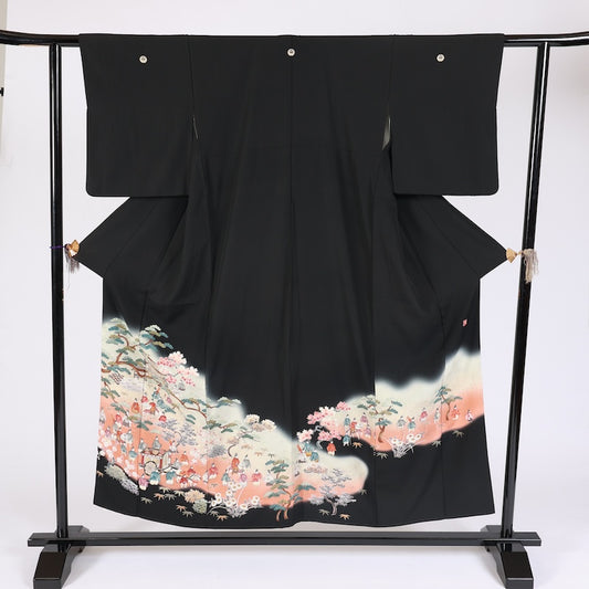 Japan kimono Used silk-100% size M/ G49