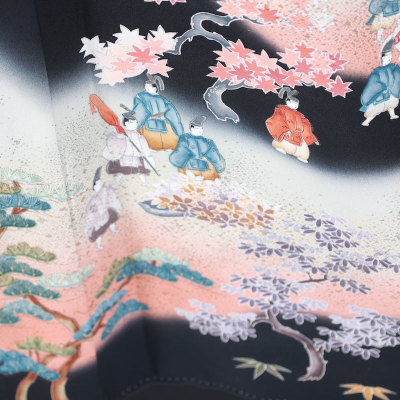 Japan kimono Used silk-100% size M/ G49