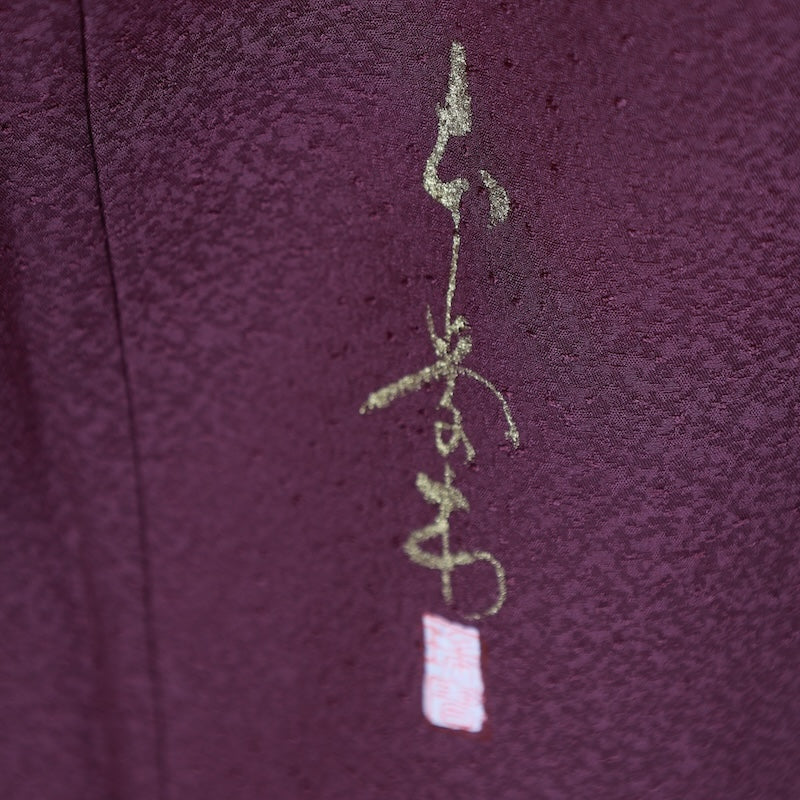 Japanese kimono Unused <Iromuzi> Msize silk 100% /T643
