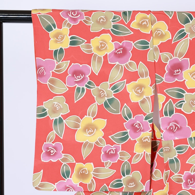 Japanese kimono used <Komon> Msize silk 100% /T641