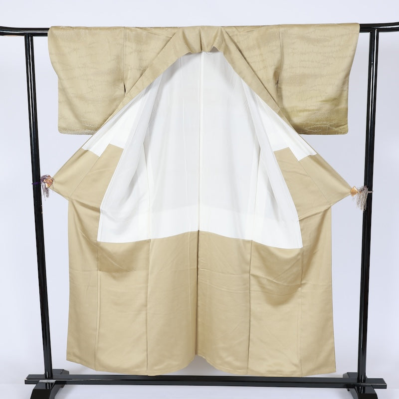 Japanese kimono used <Iromuzi> Msize silk 100% /T640