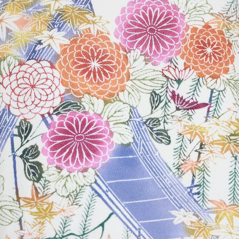 Japanese kimono used <Komon> Msize silk 100% /T639