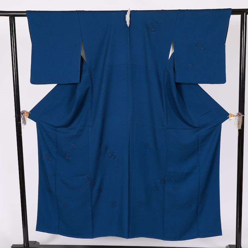 Japanese kimono used <Iromuzi> Msize silk 100% /T638