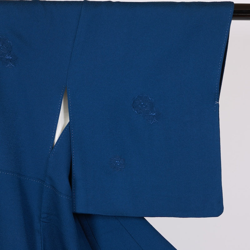 Japanese kimono used <Iromuzi> Msize silk 100% /T638