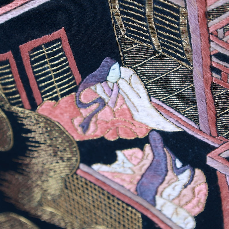 Japan kimono used 100% silk size M/56
