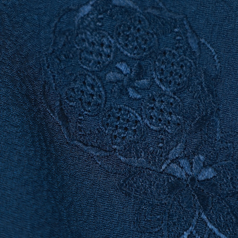 Japanese kimono used <Iromuzi> Msize silk 100% /T638