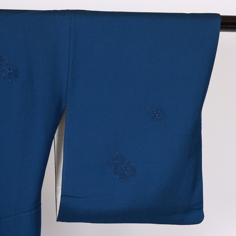Japanese kimono used <Iromuzi> Msize silk 100% /T638