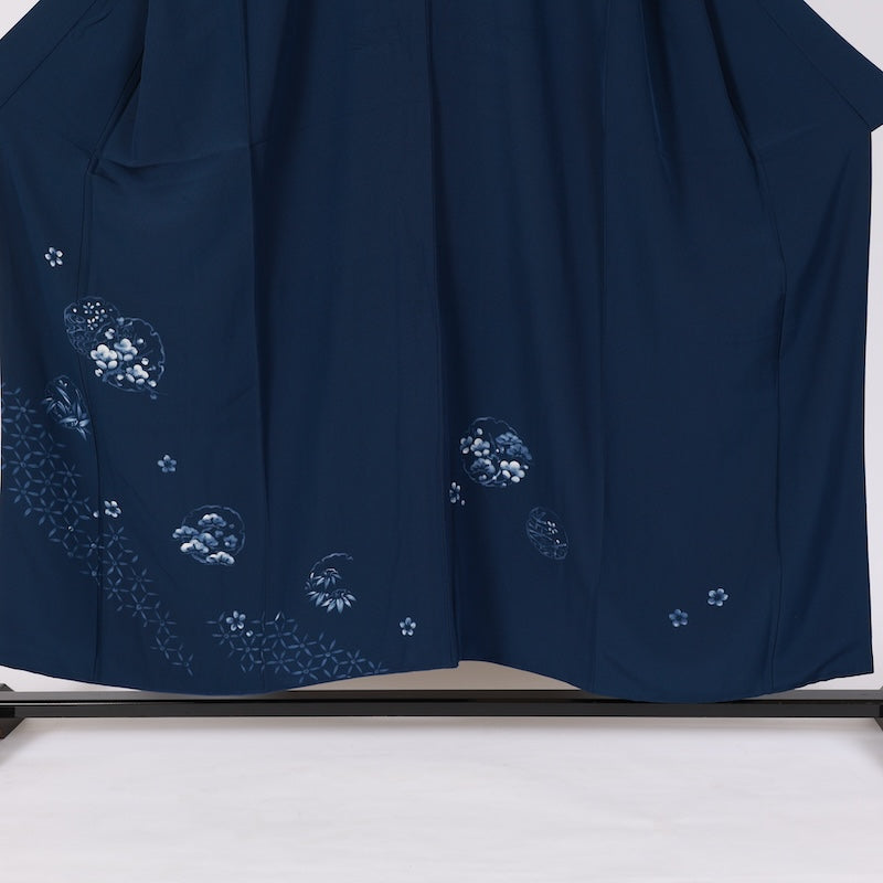 Japanese kimono used <houmongi> Msize silk 100% /T636