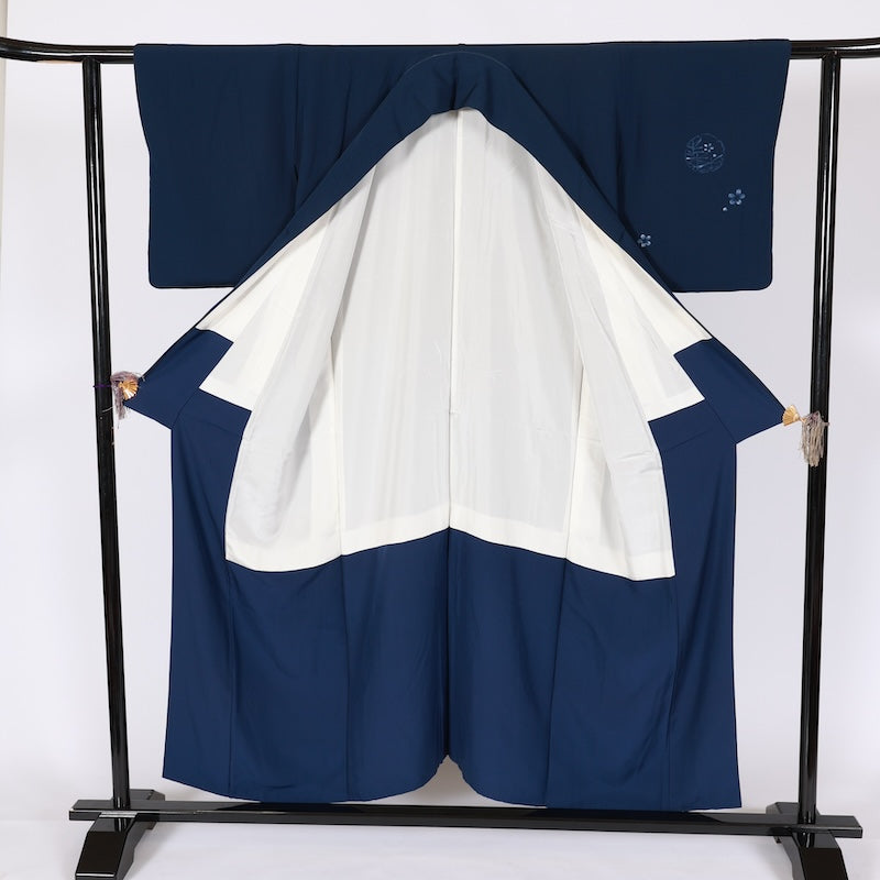 Japanese kimono used <houmongi> Msize silk 100% /T636