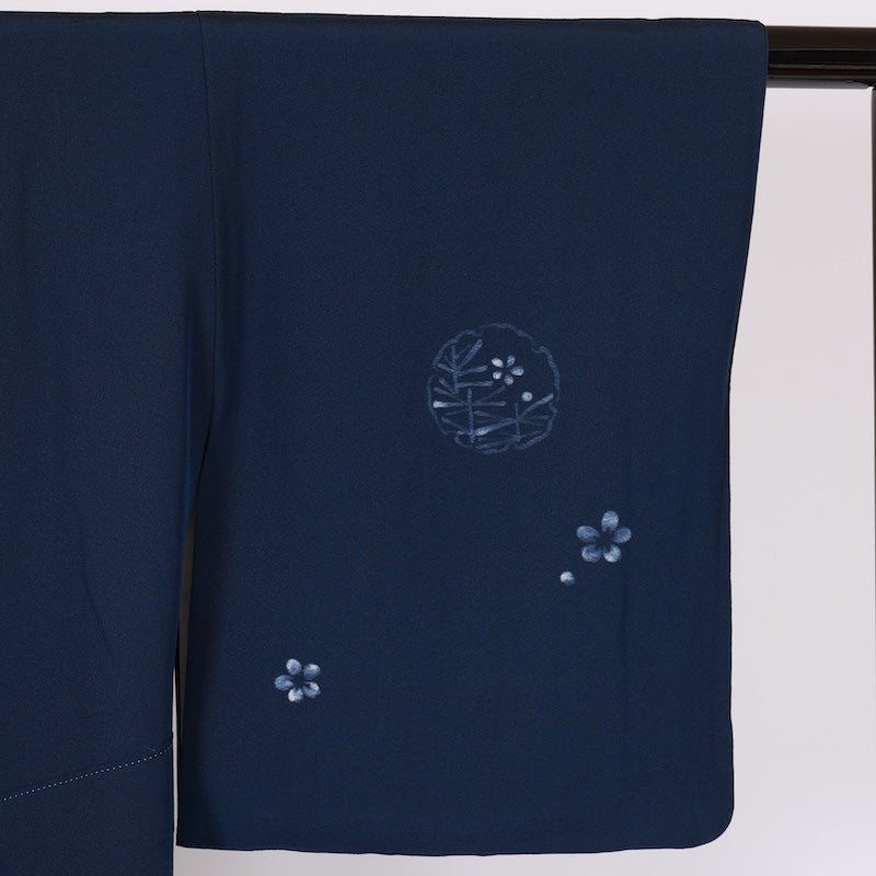 Japanese kimono used <houmongi> Msize silk 100% /T636