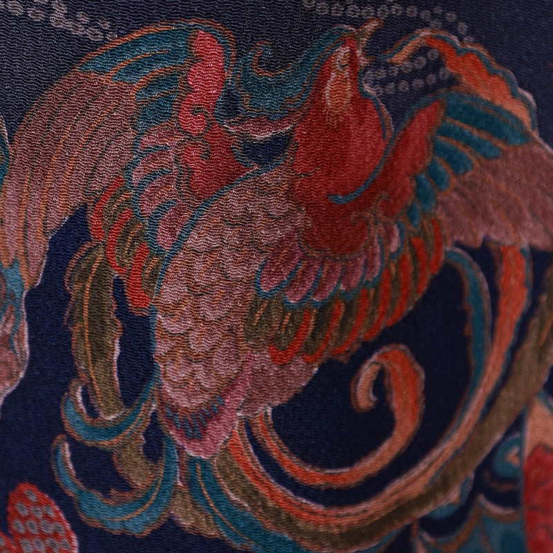 Japanese kimono used <Komon> Msize silk 100% /T634