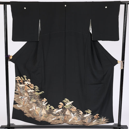 Japan kimono used 100% silk size M/G60