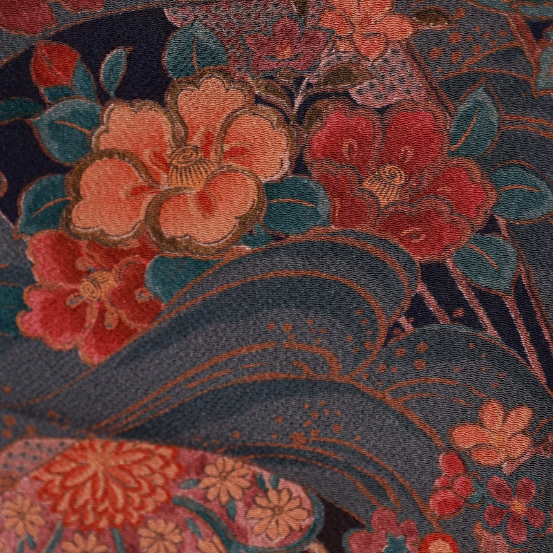 Japanese kimono used <Komon> Msize silk 100% /T634