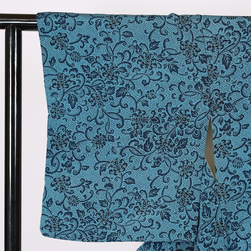Japanese kimono used <houmongi> Msize silk 100% /