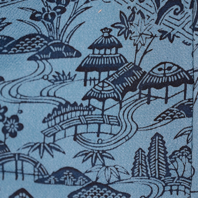 Japanese kimono used <houmongi> Msize silk 100% /