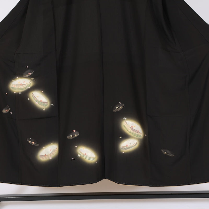 Japanese kimono used <houmongi> Msize silk 100% /T632