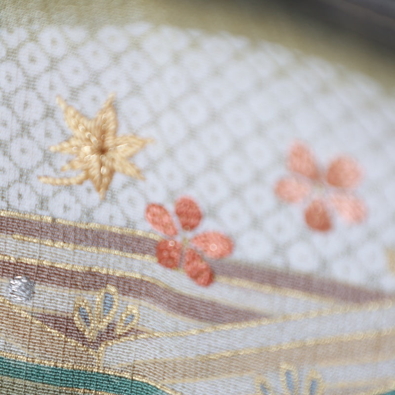 Japanese kimono used <houmongi> Msize silk 100% /T632