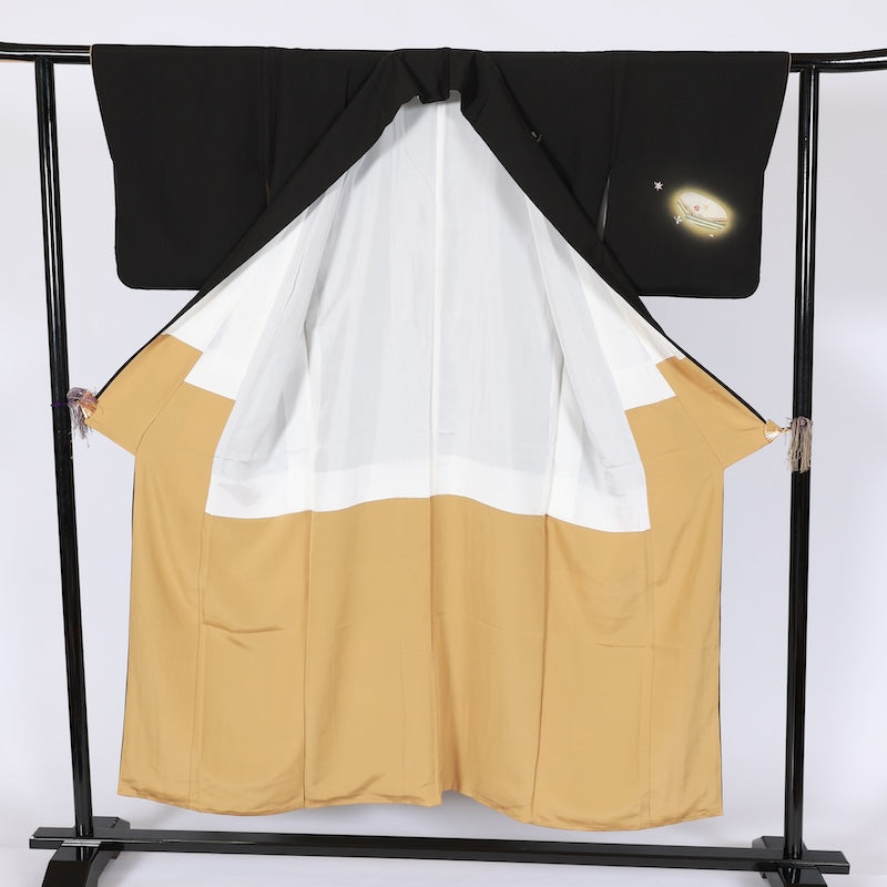 Japanese kimono used <houmongi> Msize silk 100% /T632