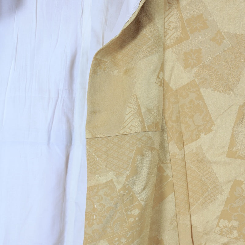 Japanese kimono used <Iromuzi> Msize silk 100% /T630