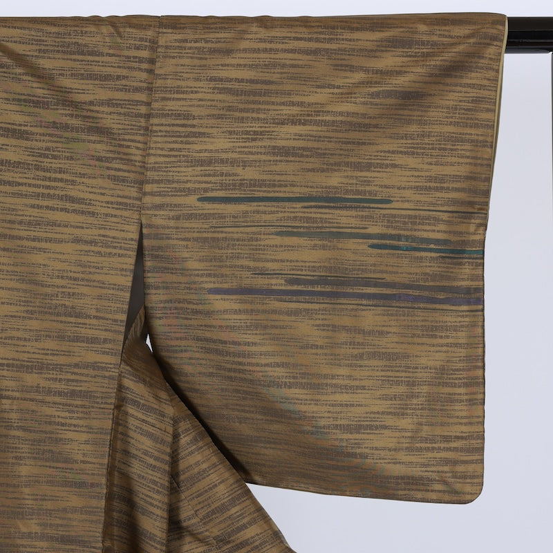 Japanese kimono used <Tsukesage> Lsize silk 100% /T629