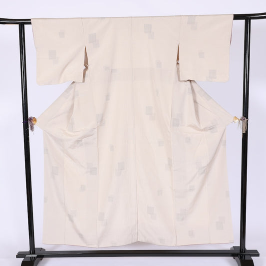 Japanese kimono used <Tsumugi> Msize silk 100% /T628