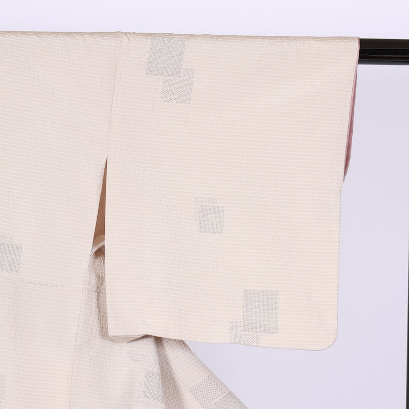 Japanese kimono used <Tsumugi> Msize silk 100% /T628