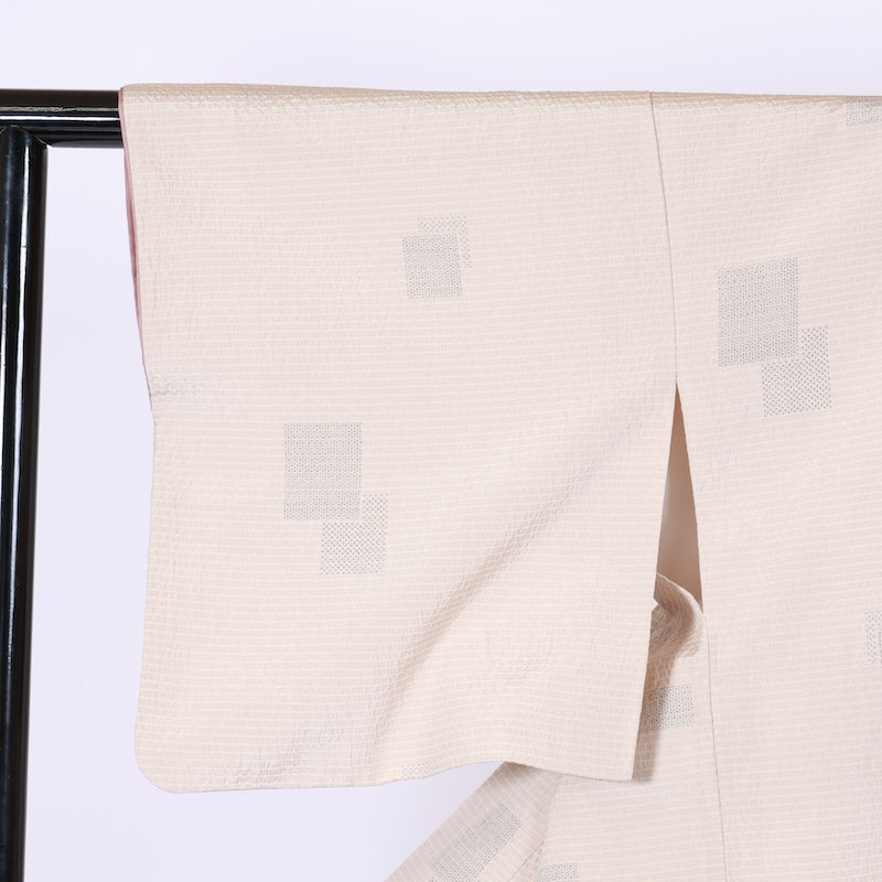 Japanese kimono used <Tsumugi> Msize silk 100% /T628