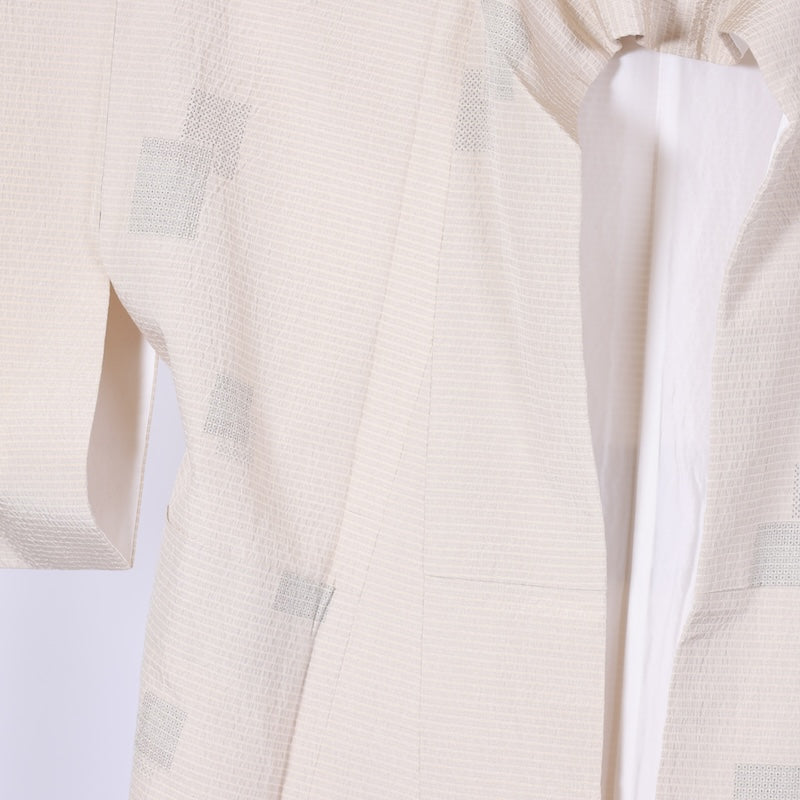 Japanese kimono used <Tsumugi> Msize silk 100% /T628