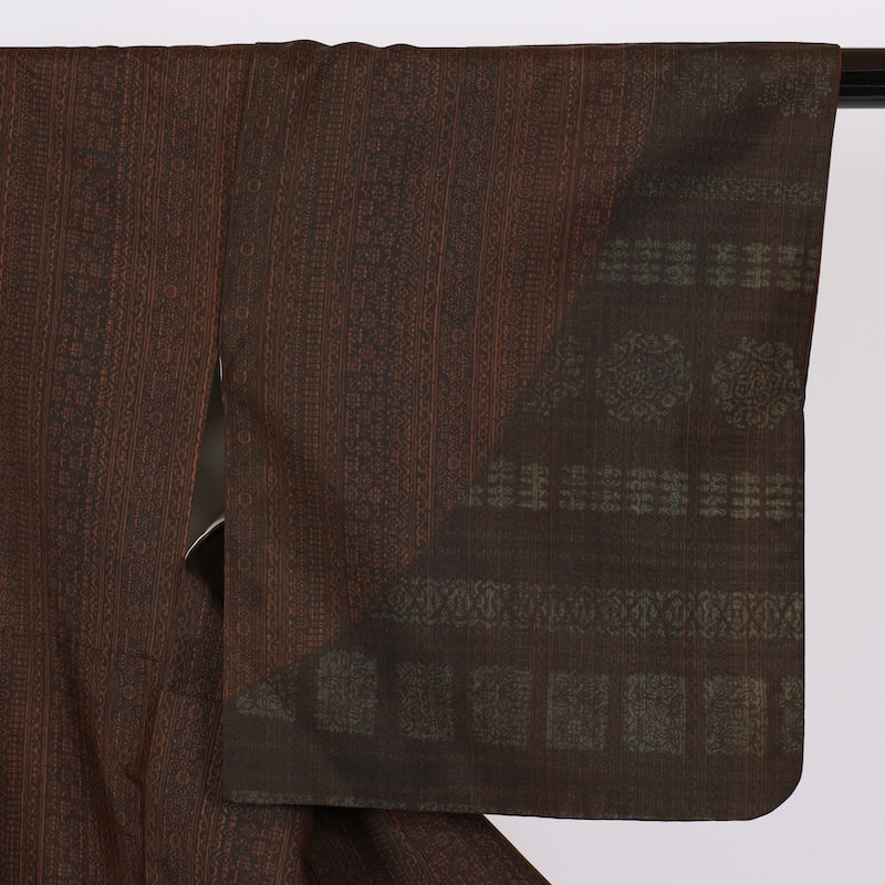 Japanese kimono used <houmongi> Msize silk 100% /T627