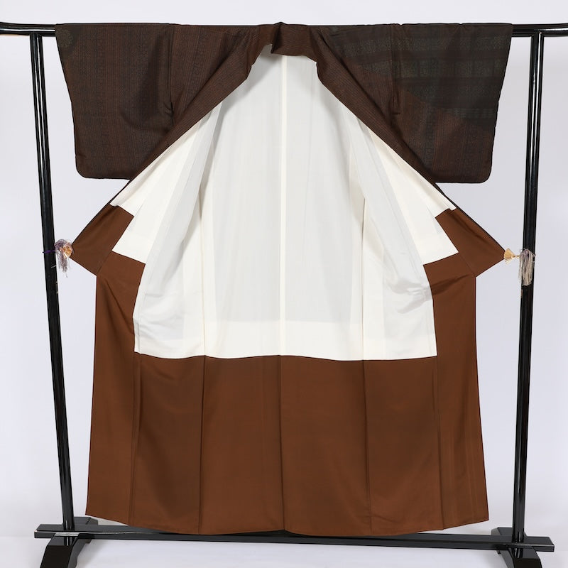 Japanese kimono used <houmongi> Msize silk 100% /T627