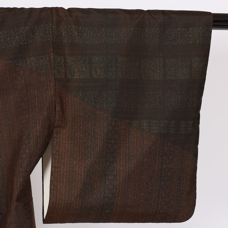 Japanese kimono used <houmongi> Msize silk 100% /T627